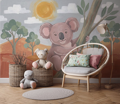 Koala Wallpaper Eucalyptus Tree Australian Outback Wall Mural