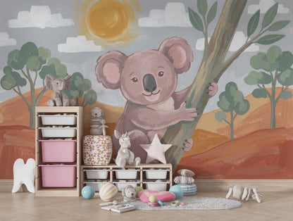 Koala Wallpaper Eucalyptus Tree Australian Outback Wall Mural