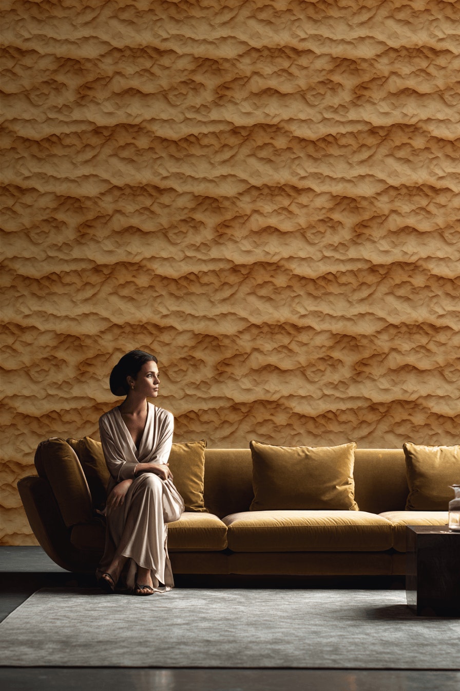 Abstract Terrain Wallpaper Topographic Contours Sand Dunes Decorative Mural