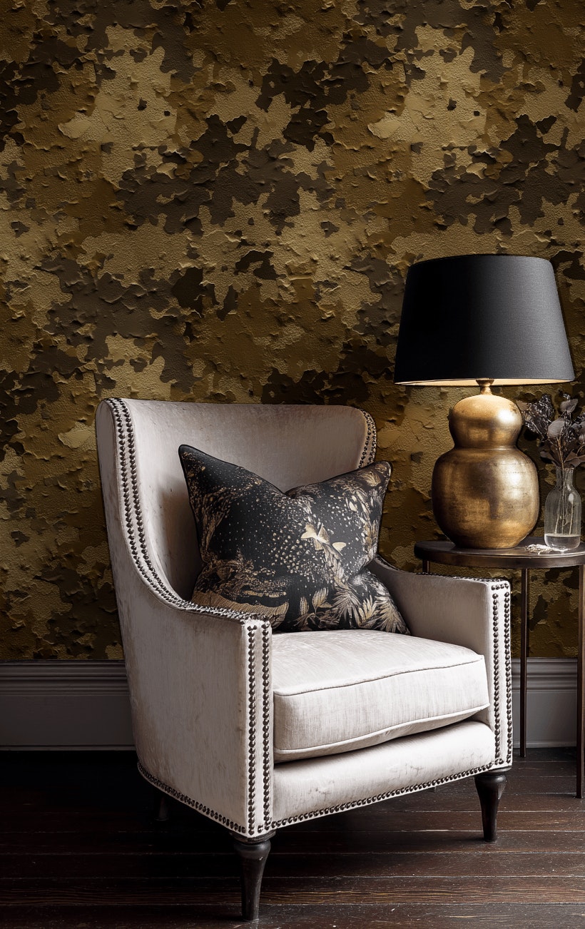 Peeling Paint Wallpaper Camouflage Abstract Removable Wall Decor