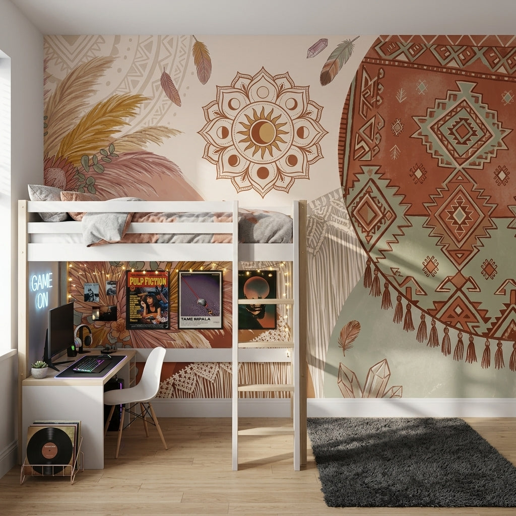 Boho Wallpaper Global Inspired Removable Moroccan Geometric Wall Decor