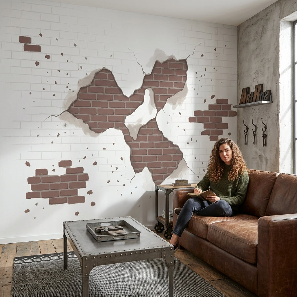 Brick Wall Wallpaper White Brick Wall Industrial Wall Mural