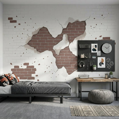Brick Wall Wallpaper White Brick Wall Industrial Wall Mural