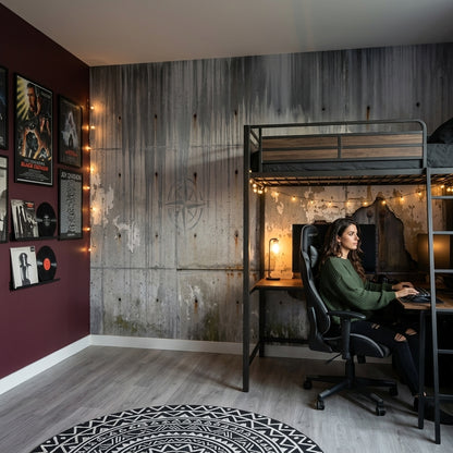 Texture Grunge Wallpaper Concrete Removable Rust Wall Decor