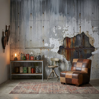 Texture Grunge Wallpaper Concrete Removable Rust Wall Decor