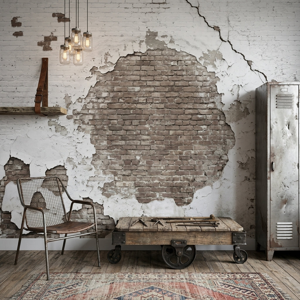 Brick Wall Wallpaper Exposed Brick Distressed Plaster Wall Mural