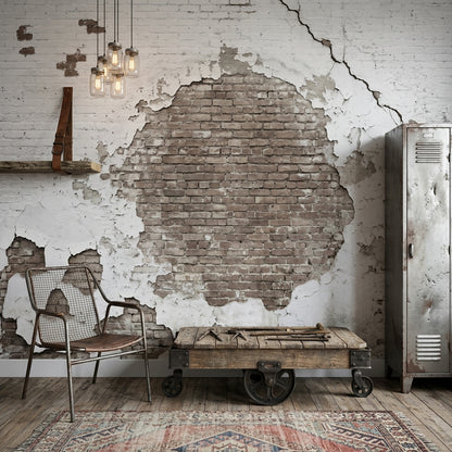 Brick Wall Wallpaper Exposed Brick Distressed Plaster Wall Mural