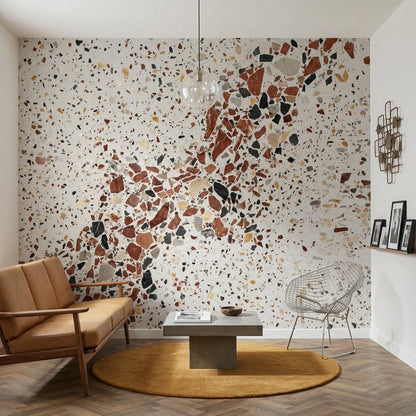Concrete Texture Wallpaper Terrazzo Removable Minimalist Wall Decor