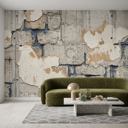 Concrete Texture Wallpaper Industrial Removable Urban Wall Decor