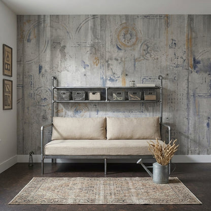 Industrial Concrete Wallpaper Abstract Stencil Gray Distressed Wall Mural