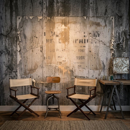 Concrete Wall Wallpaper Cement Removable Industrial Wall Decor