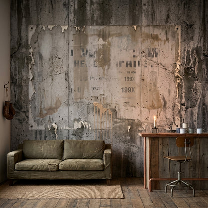 Concrete Wall Wallpaper Cement Removable Industrial Wall Decor