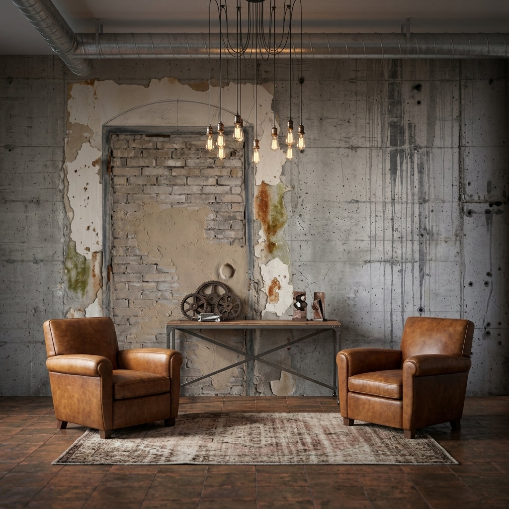 Concrete Wall Wallpaper Industrial Rustic Removable Wall Decor