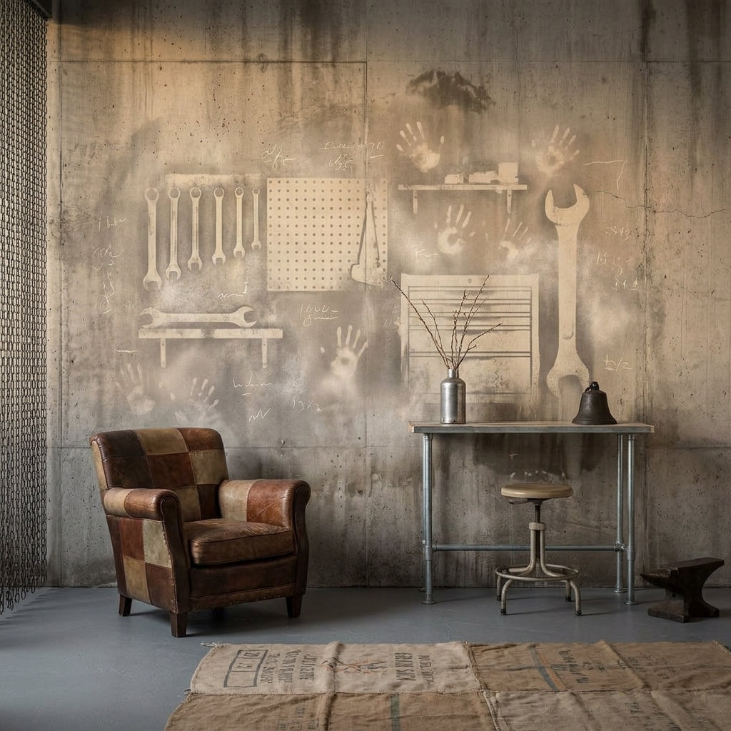 Grunge Texture Wallpaper Concrete Wall Industrial Wall Mural