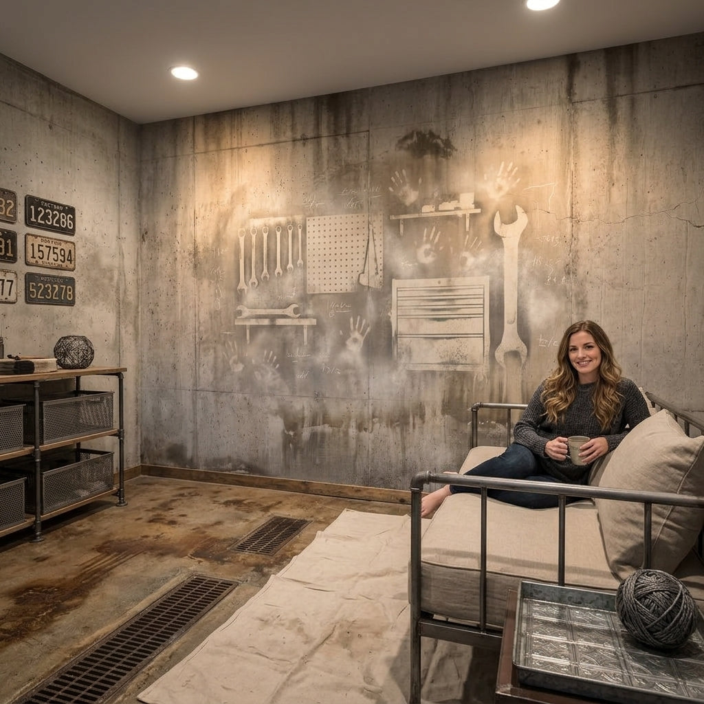 Grunge Texture Wallpaper Concrete Wall Industrial Wall Mural