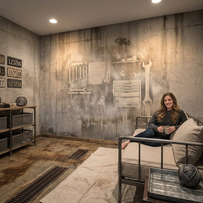 Grunge Texture Wallpaper Concrete Wall Industrial Wall Mural