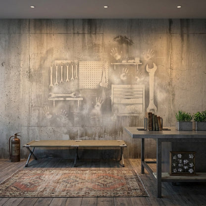 Grunge Texture Wallpaper Concrete Wall Industrial Wall Mural
