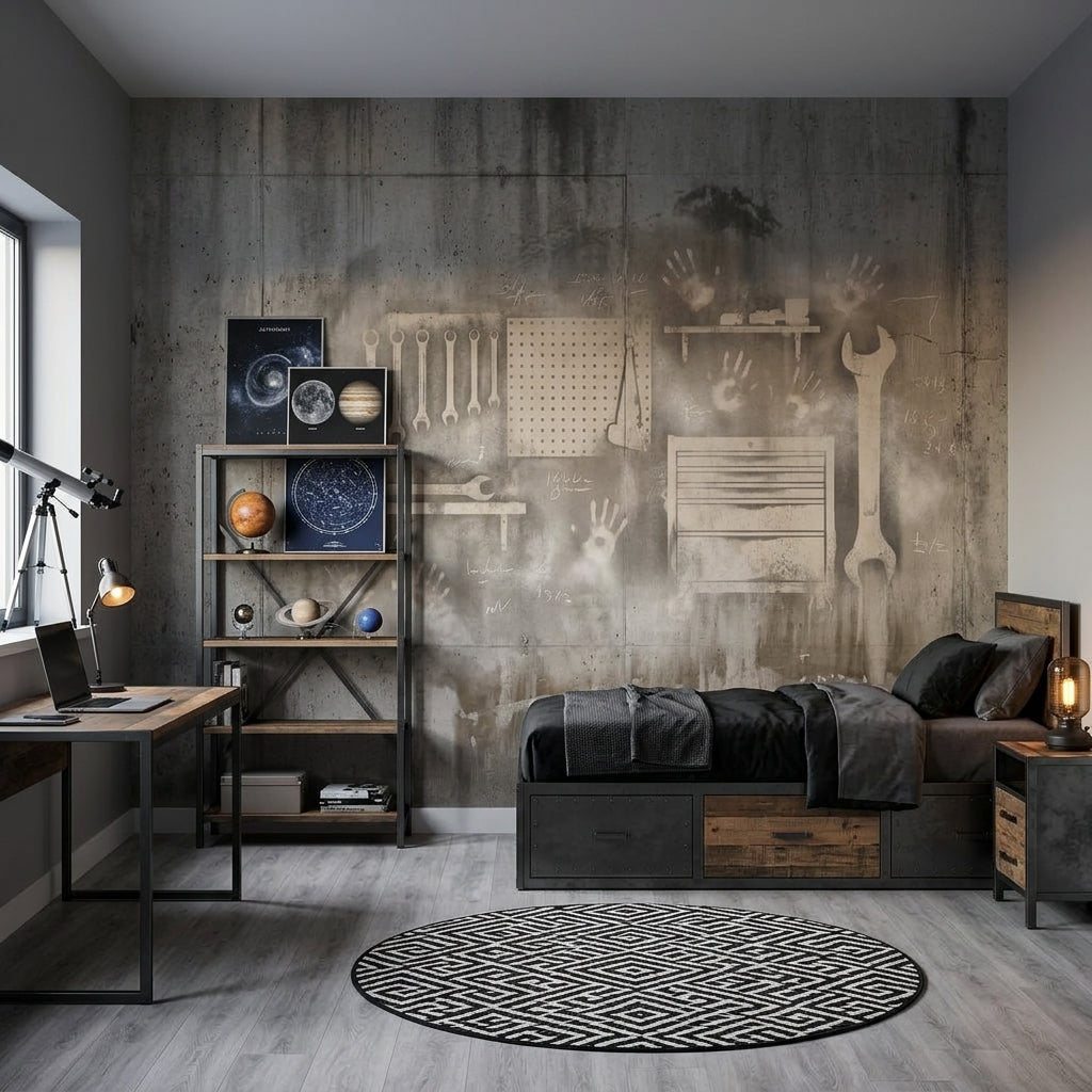 Grunge Texture Wallpaper Concrete Wall Industrial Wall Mural