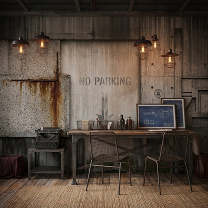 Concrete Wall Wallpaper Industrial Urban Removable Wall Decor