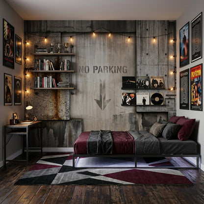 Concrete Wall Wallpaper Industrial Urban Removable Wall Decor