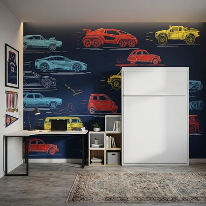 Mid Century Modern Wallpaper Retro Removable Kids Wall Decor