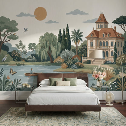 Lake Wallpaper Villa Removable Landscape Wall Decor