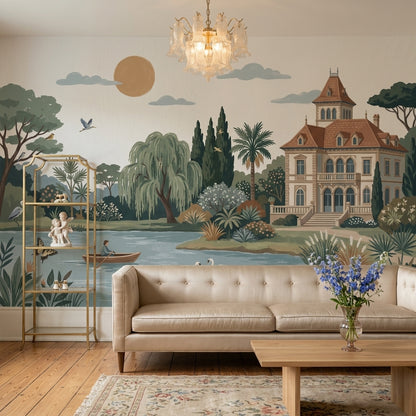 Lake Wallpaper Villa Removable Landscape Wall Decor