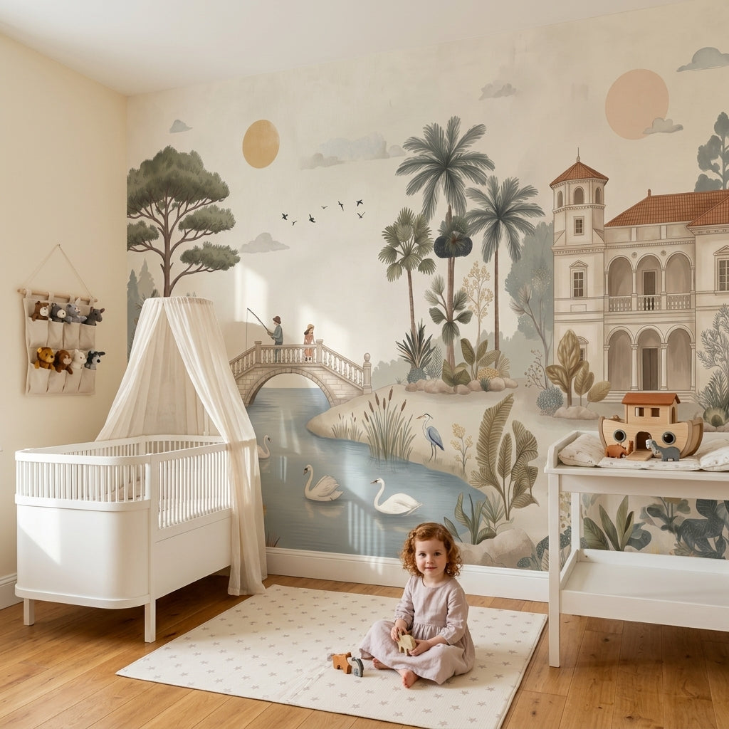 Walls Wallpaper Landscape River Removable Wall Decor