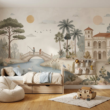 Walls Wallpaper Landscape River Removable Wall Decor