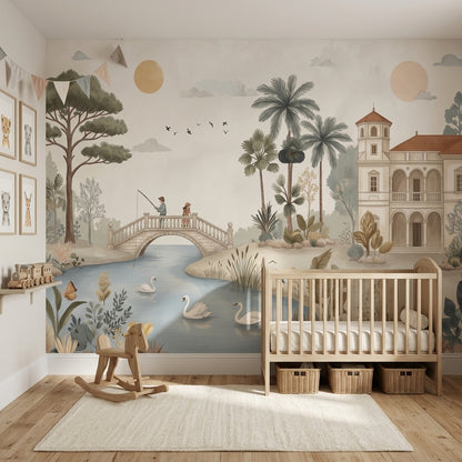 Walls Wallpaper Landscape River Removable Wall Decor