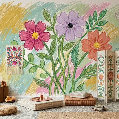 White Background Wallpaper Light Pastel Wall Mural