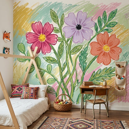 White Background Wallpaper Light Pastel Wall Mural