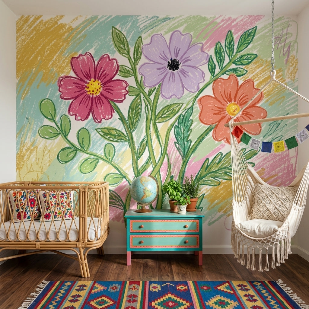 White Background Wallpaper Light Pastel Wall Mural