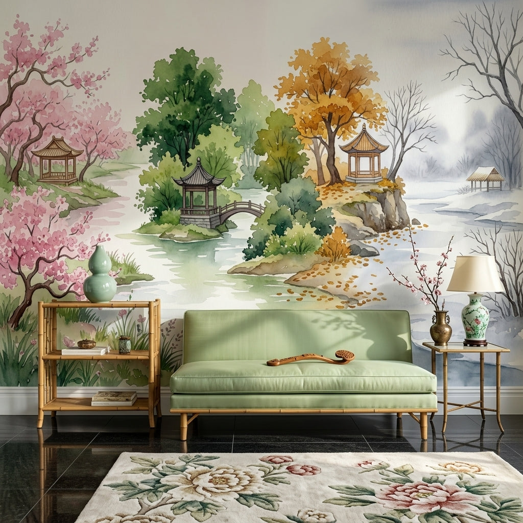 Pink Cherry Wallpaper Cherry Blossom Wall Mural