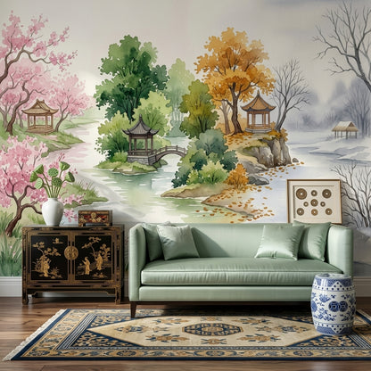 Pink Cherry Wallpaper Cherry Blossom Wall Mural