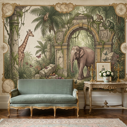World Map Wallpaper Atlas Removable Cartography Wall Decor
