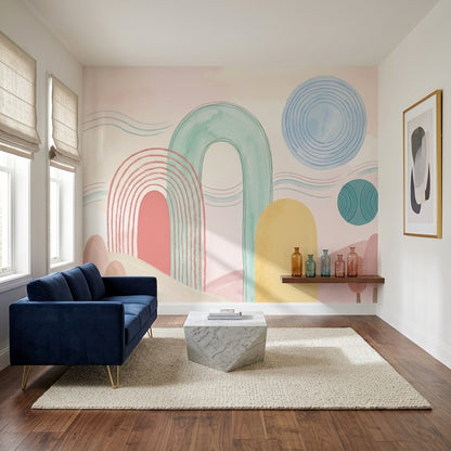 Watercolor Texture Wallpaper Pastel Removable Wall Decor