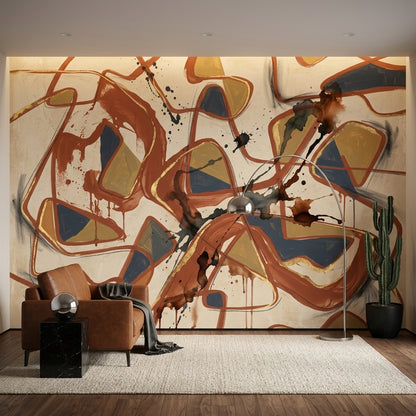 Mid Century Modern Wallpaper Bright Background Modern Wall Mural