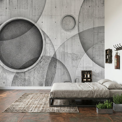 Concrete Texture Wallpaper Cement Finish Removable Industrial Wall Decor