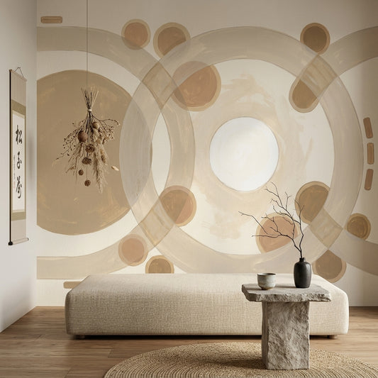 Watercolor Texture Wallpaper Neutral Tones Abstract Removable Wall Decor