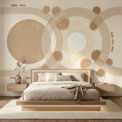 Watercolor Texture Wallpaper Neutral Tones Abstract Removable Wall Decor