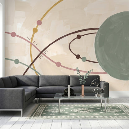 Mid Century Modern Wallpaper Retro Removable Modern Wall Decor