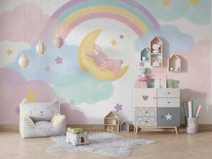 White Background Wallpaper Nursery Removable Kids Room Wall Decor