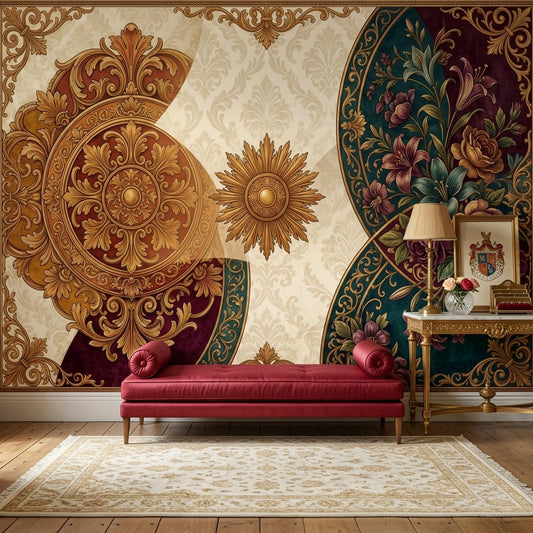 Baroque Wallpaper Gilded Vintage European Removable Wall Decor