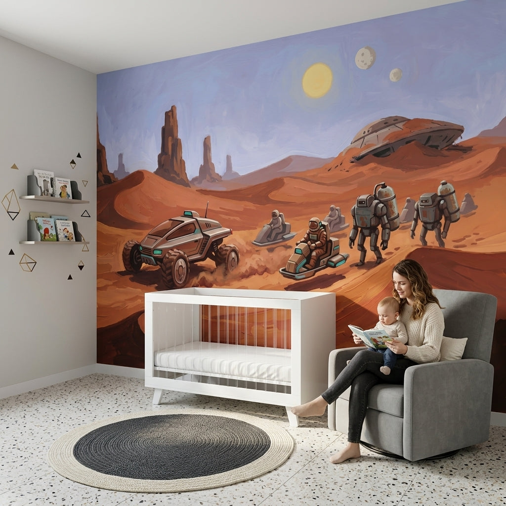 Sci Fi Desert Wallpaper Alien Landscape Sand Dunes Wall Mural