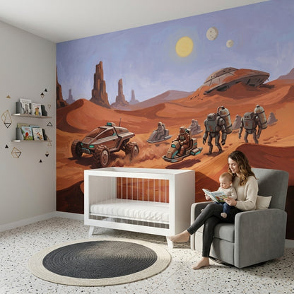 Sci Fi Desert Wallpaper Alien Landscape Sand Dunes Wall Mural