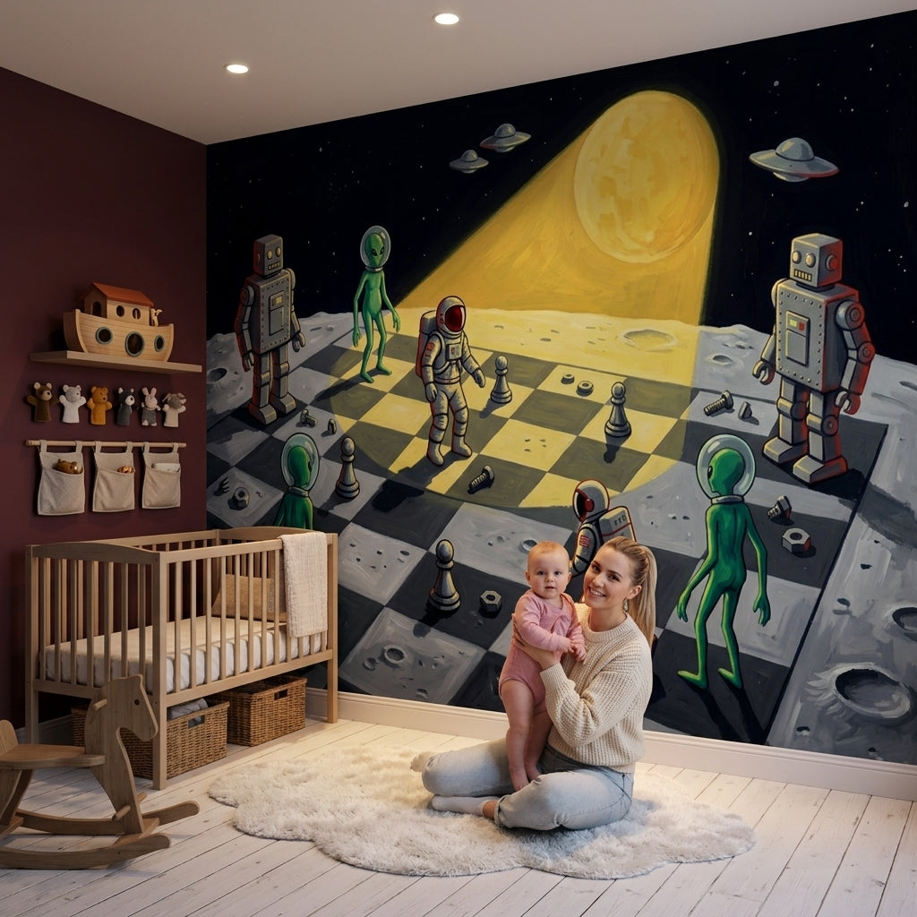 Mid Century Modern Wallpaper Retro Space Wall Mural