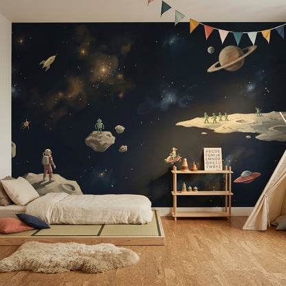 Space Wallpaper Stars Planets Wall Mural