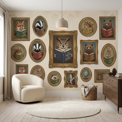 Walls Wallpaper Gallery Library Wall Mural