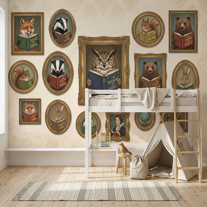 Walls Wallpaper Gallery Library Wall Mural